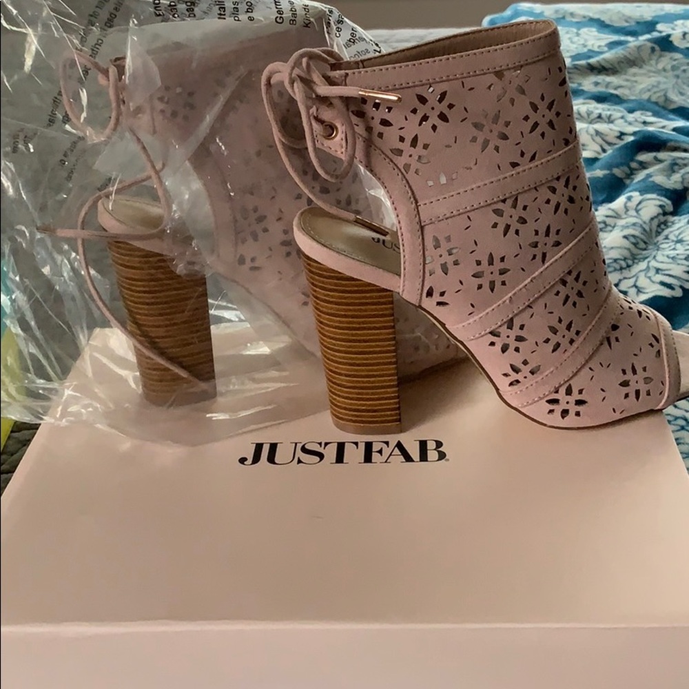 JustFab open toed booties